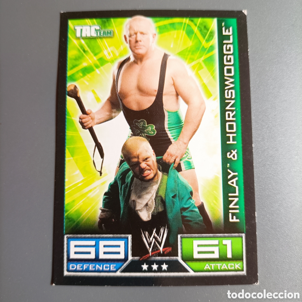 Cromos de f&uacute;tbol: Carta WWE TOPPS SLAM ATTAX 2008 RAW - FINLAY & HORNSWOGGLE