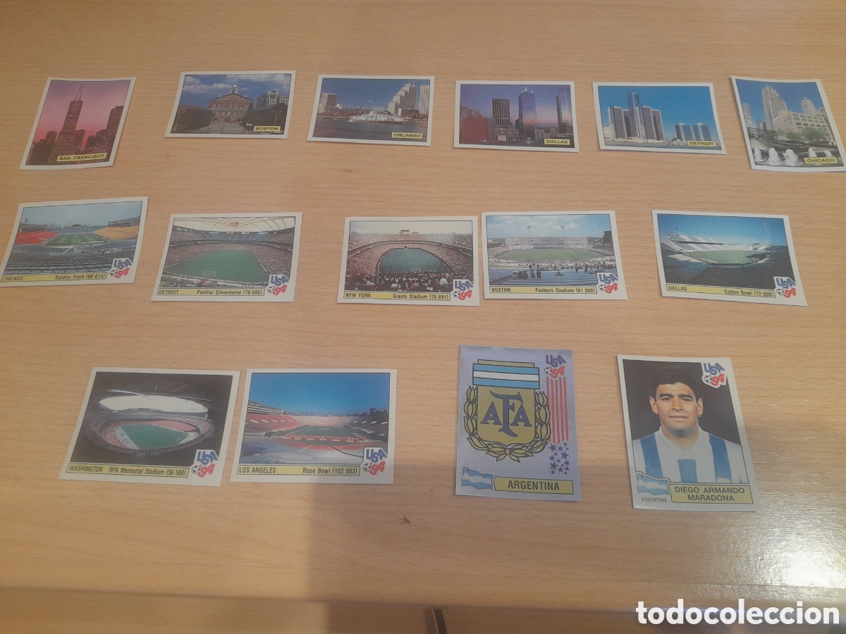 Cromos de f&uacute;tbol: 275 CROMOS MUNDIAL USA 94 ESTADOS UNIDOS 1994 PANINI CON MARADONA MUY BUEN ESTADO TRASERA AZUL