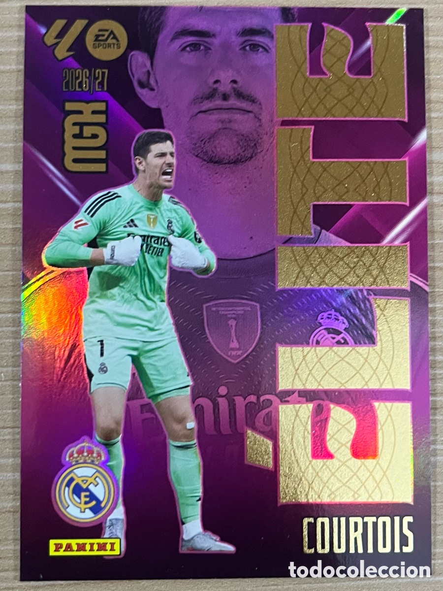 Cromos de f&uacute;tbol: Courtois Elite Megacracks 2026-27 - Real Madrid