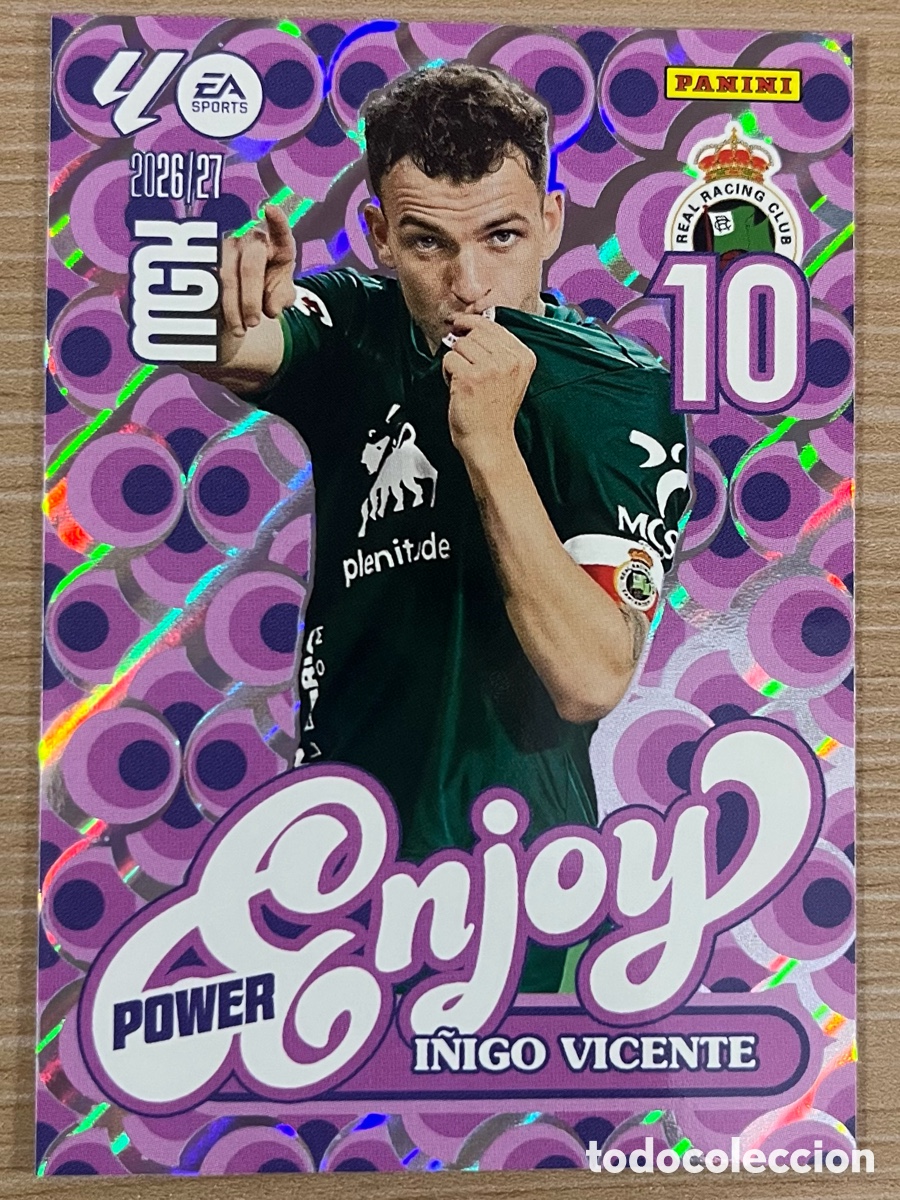 Cromos de f&uacute;tbol: &Iacute;&ntilde;igo Vicente Enjoy Power Megacracks 2026-27 - Racing de Santander