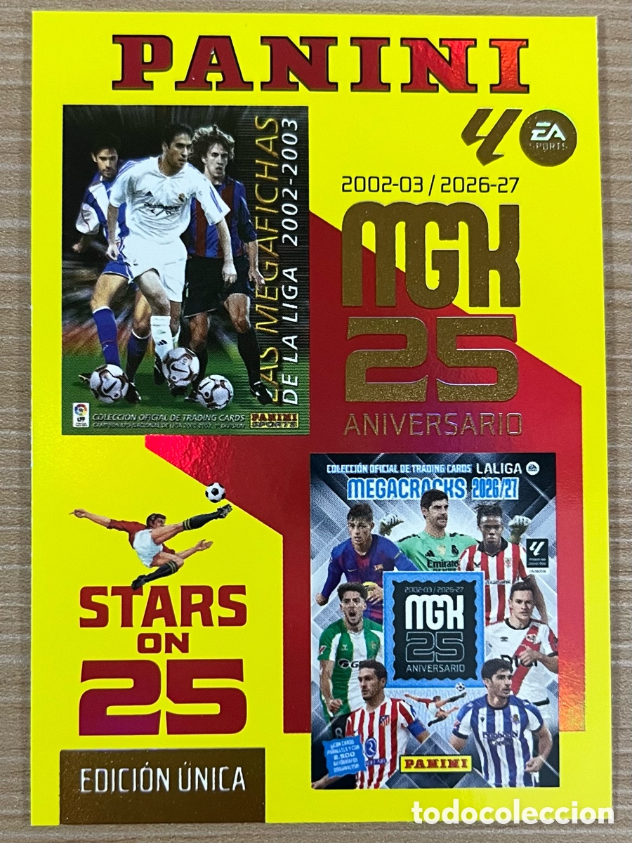 Cromos de f&uacute;tbol: Edici&oacute;n &Uacute;nica Megacracks 25 A&ntilde;os 2026-27
