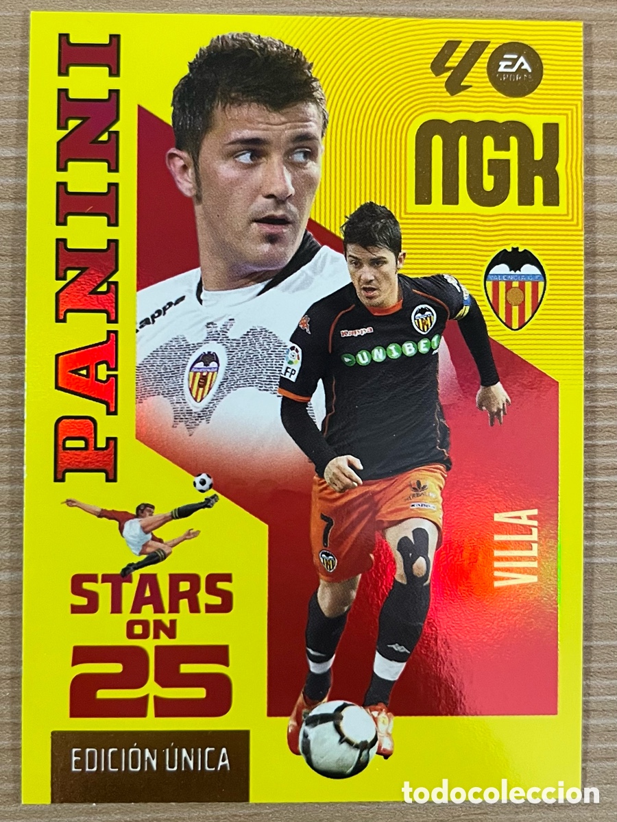 Cromos de f&uacute;tbol: David Villa Stars on 25 Megacracks 2026-27 - Valencia