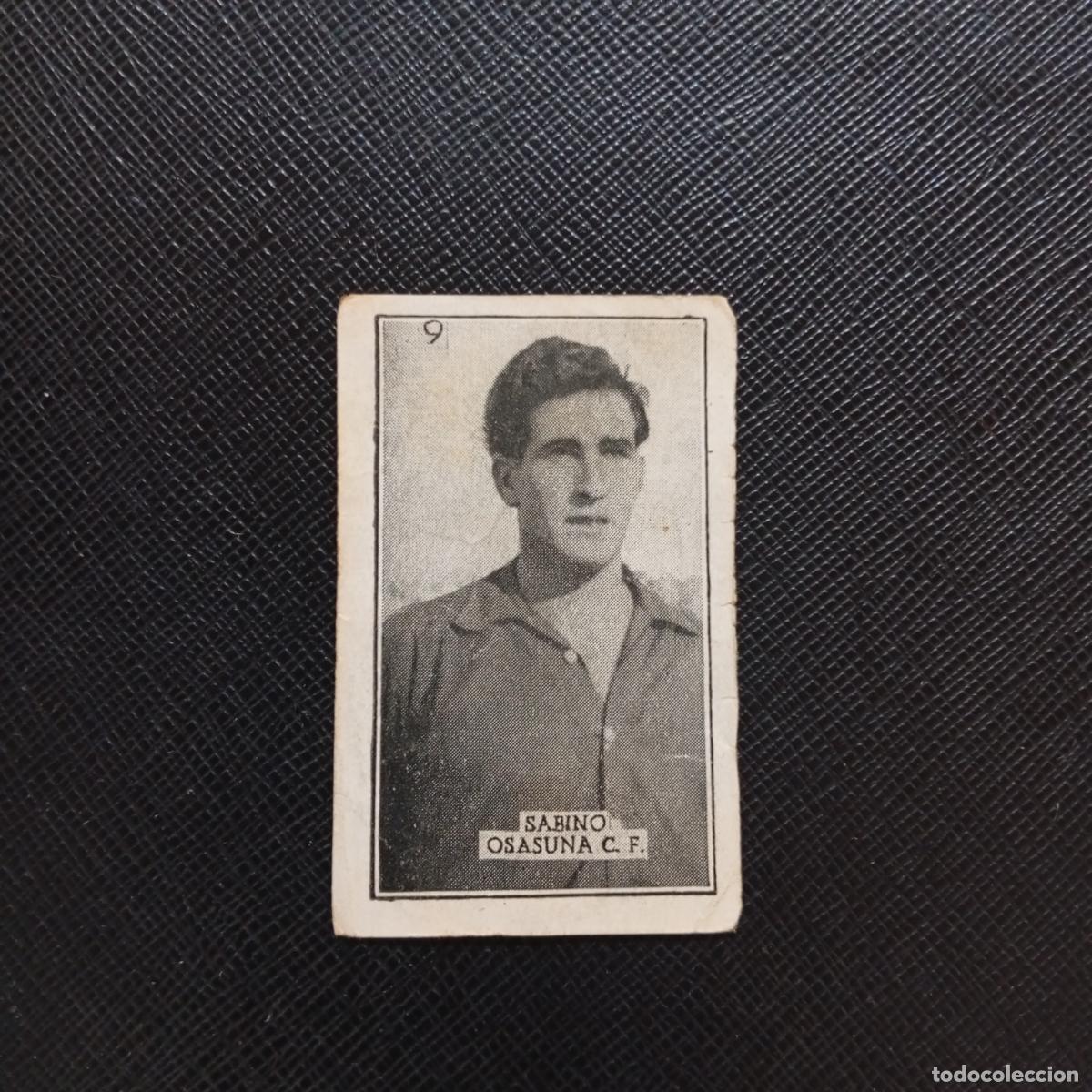 Cromos de f&uacute;tbol: 9 SABINO OSASUNA GRAFICAS BRASIL 1956 1957 FUTBOL LIGA 56 57 - DESPEGADO - A174 PG532