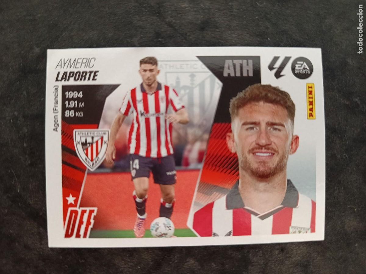 Cromos de f&uacute;tbol: LIGA ESTE 2025-26. #66. AYMERIC LAPORTE &rdquo;&Uacute;LTIMOS FICHAJES&rdquo;. ATH. BILBAO