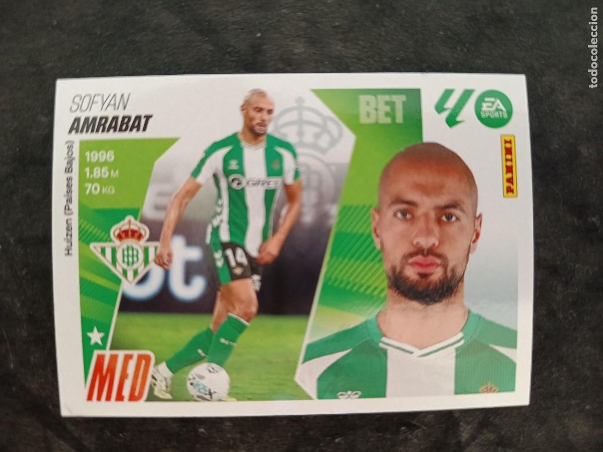 Cromos de f&uacute;tbol: LIGA ESTE 2025-26. #55. AMRABAT &rdquo;&Uacute;LTIMOS FICHAJES&rdquo;. R.BETIS