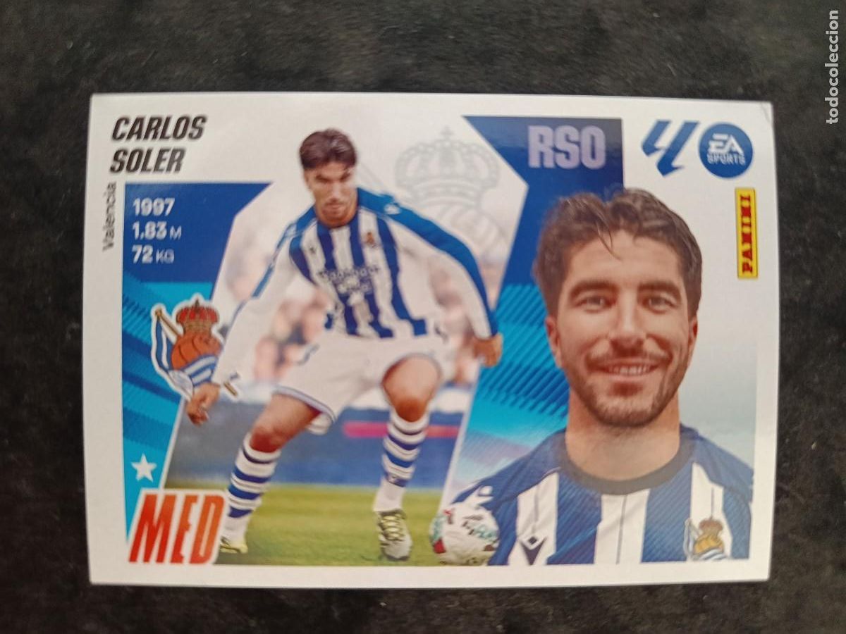 Cromos de f&uacute;tbol: LIGA ESTE 2025-26. #57. CARLOS SOLER &rdquo;&Uacute;LTIMOS FICHAJES&rdquo;. REAL SOCIEDAD