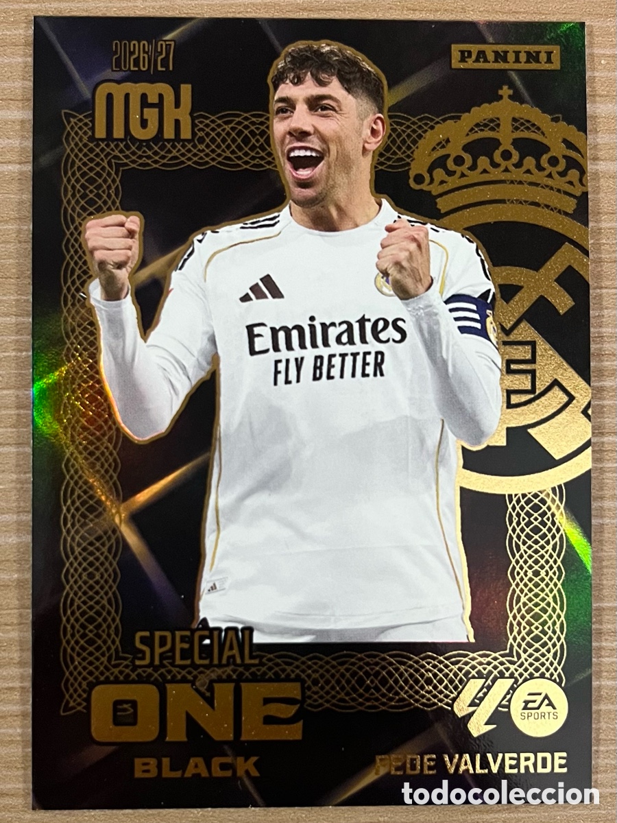 Cromos de f&uacute;tbol: Fede Valverde Special One Black Megacracks 2026-27 - Real Madrid