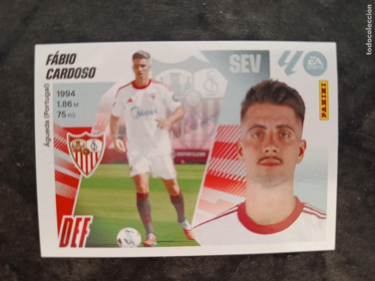 Cromos de f&uacute;tbol: LIGA ESTE 2025-26. #60. F&Aacute;BIO CARDOSO &rdquo;&Uacute;LTIMOS FICHAJES&rdquo;. SEVILLA FC.