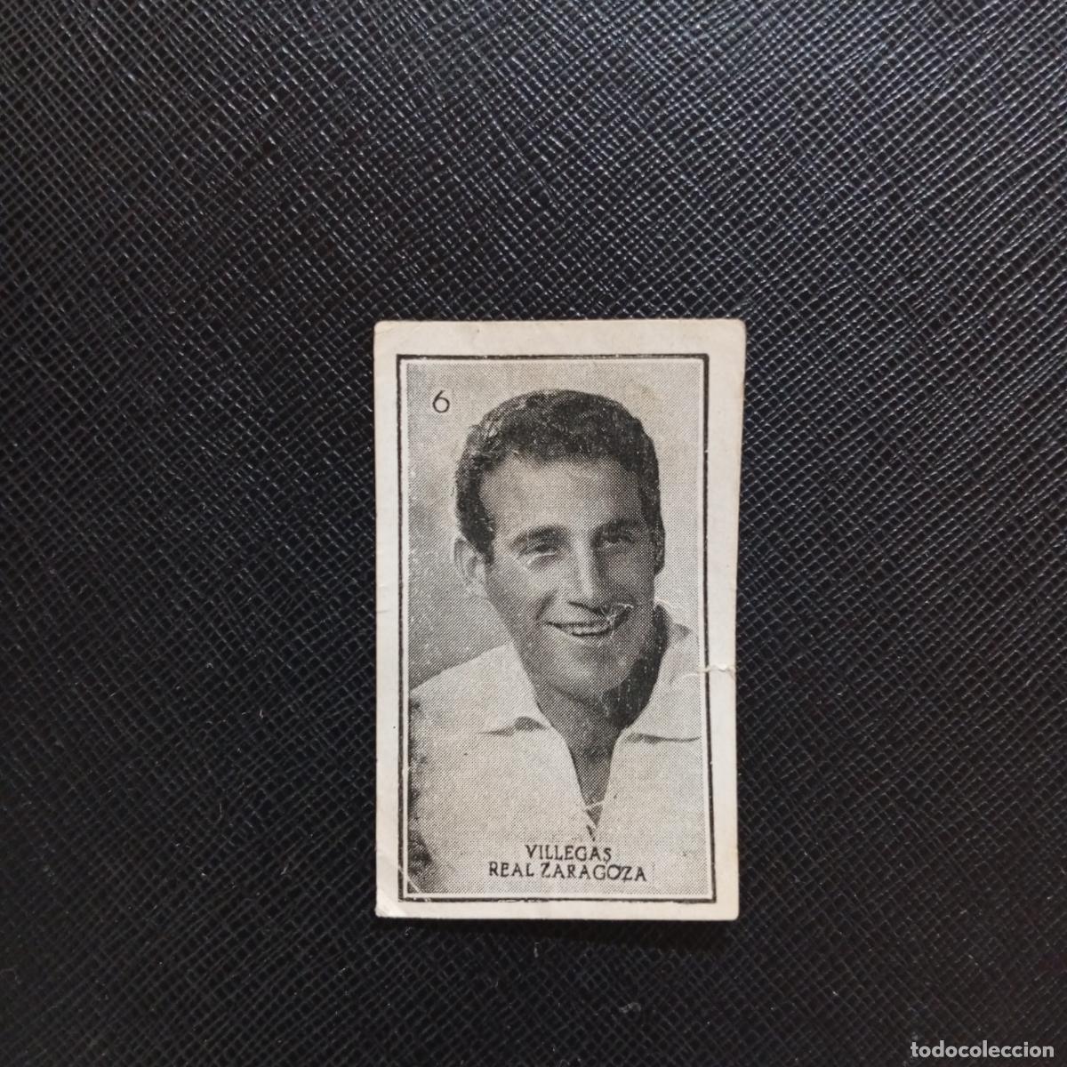 Cromos de f&uacute;tbol: 6 VILLEGAS ZARAGOZA GRAFICAS BRASIL 1956 1957 FUTBOL LIGA 56 57 - DESPEGADO - A130 PG1