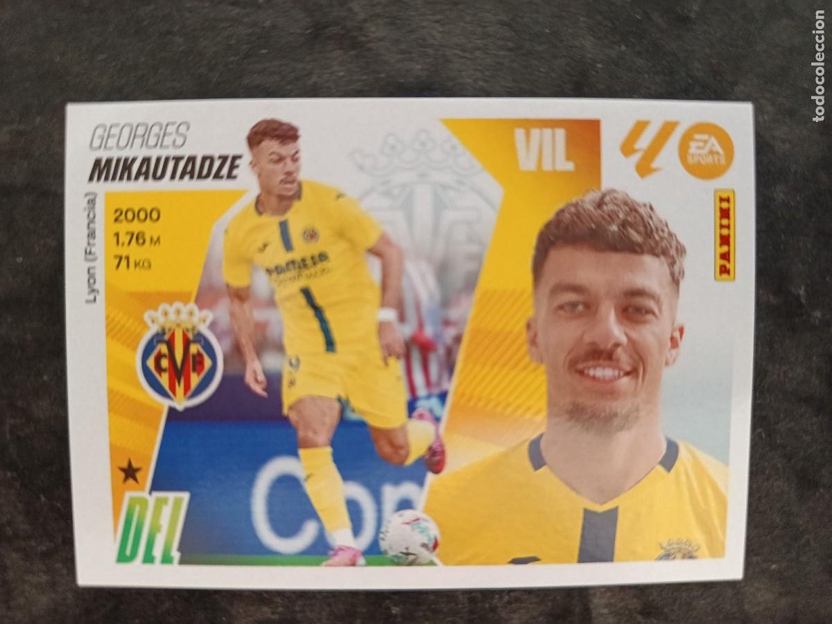Cromos de f&uacute;tbol: LIGA ESTE 2025-26. #65. MIKAUTADZE &rdquo;&Uacute;LTIMOS FICHAJES&rdquo;. VILLARREAL CF.