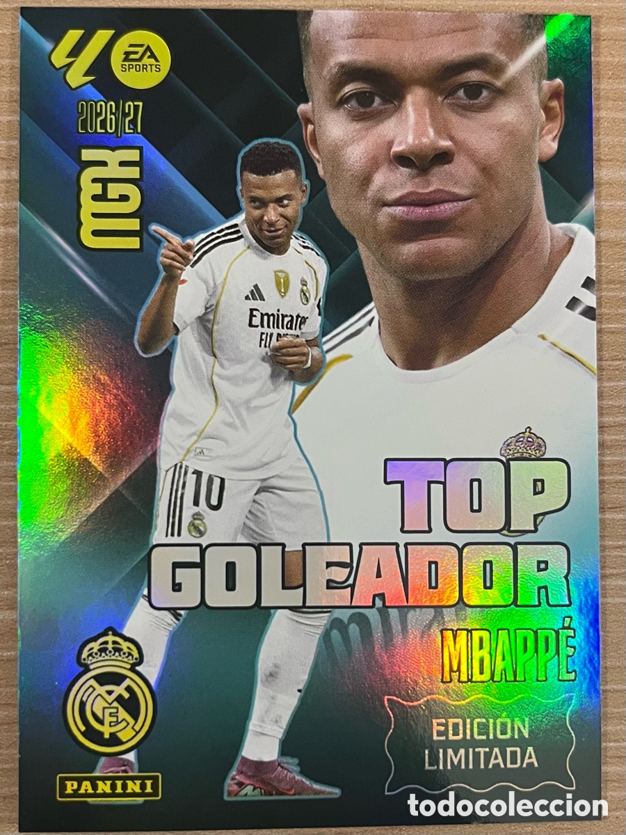 Cromos de f&uacute;tbol: Mbapp&eacute; Top Goleador Edici&oacute;n Limitada 2026-27 - Real Madrid