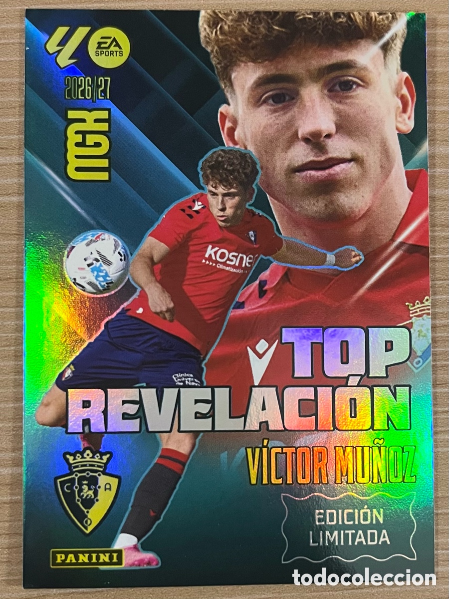 Cromos de f&uacute;tbol: V&iacute;ctor Mu&ntilde;oz Top Revelaci&oacute;n Edici&oacute;n Limitada Megacracks 2026-27 - Osasuna