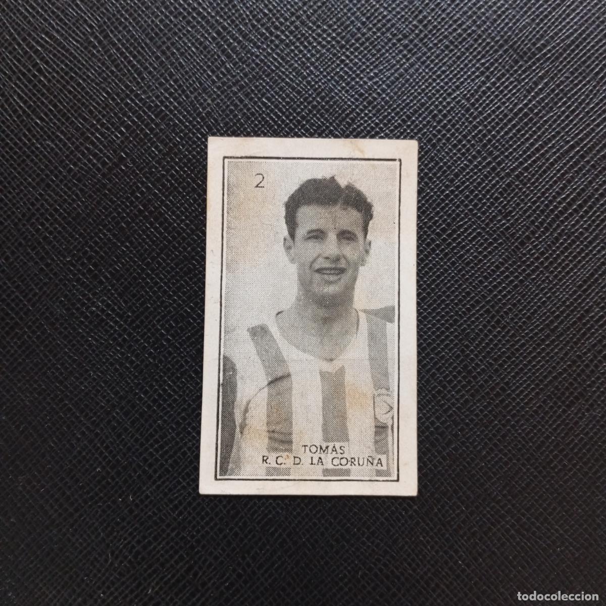 Cromos de f&uacute;tbol: 2 TOMAS DEPORTIVO CORU&Ntilde;A GRAFICAS BRASIL 1956 1957 FUTBOL LIGA 56 57 - DESPEGADO - A130 PG82