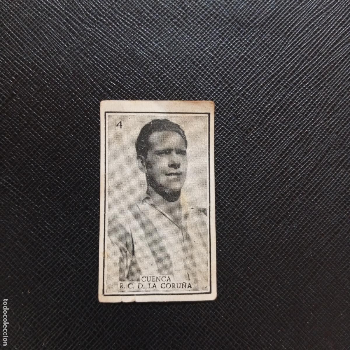 Cromos de f&uacute;tbol: 4 CUENCA DEPORTIVO CORU&Ntilde;A GRAFICAS BRASIL 1956 1957 FUTBOL LIGA 56 57 - DESPEGADO - A130 PG91
