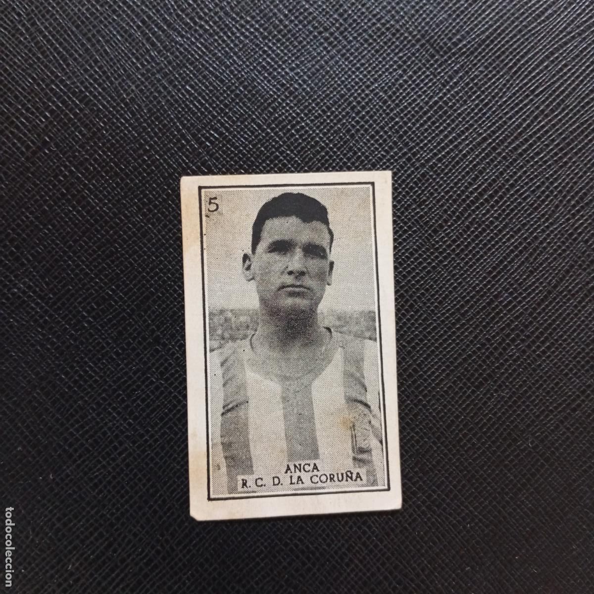 Cromos de f&uacute;tbol: 5 ANCA DEPORTIVO CORU&Ntilde;A GRAFICAS BRASIL 1956 1957 FUTBOL LIGA 56 57 - DESPEGADO - A130 PG100