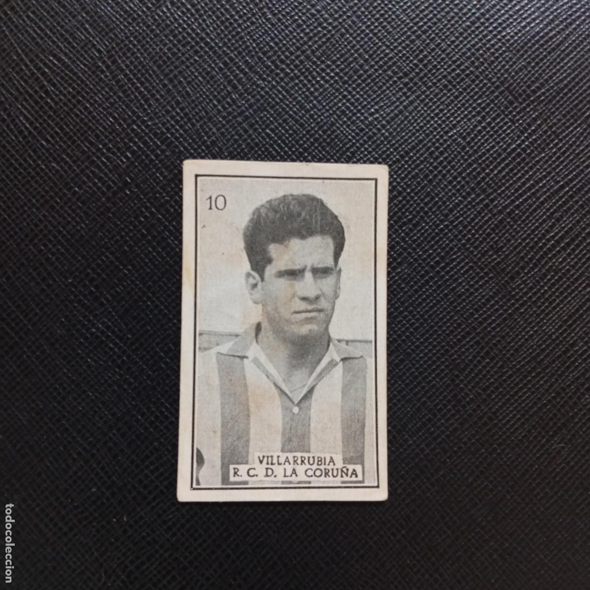 Cromos de f&uacute;tbol: 10 VILLARRUBIA DEPORTIVO CORU&Ntilde;A GRAFICAS BRASIL 1956 1957 FUTBOL LIGA 56 57 - DESPEGADO - A130 PG109