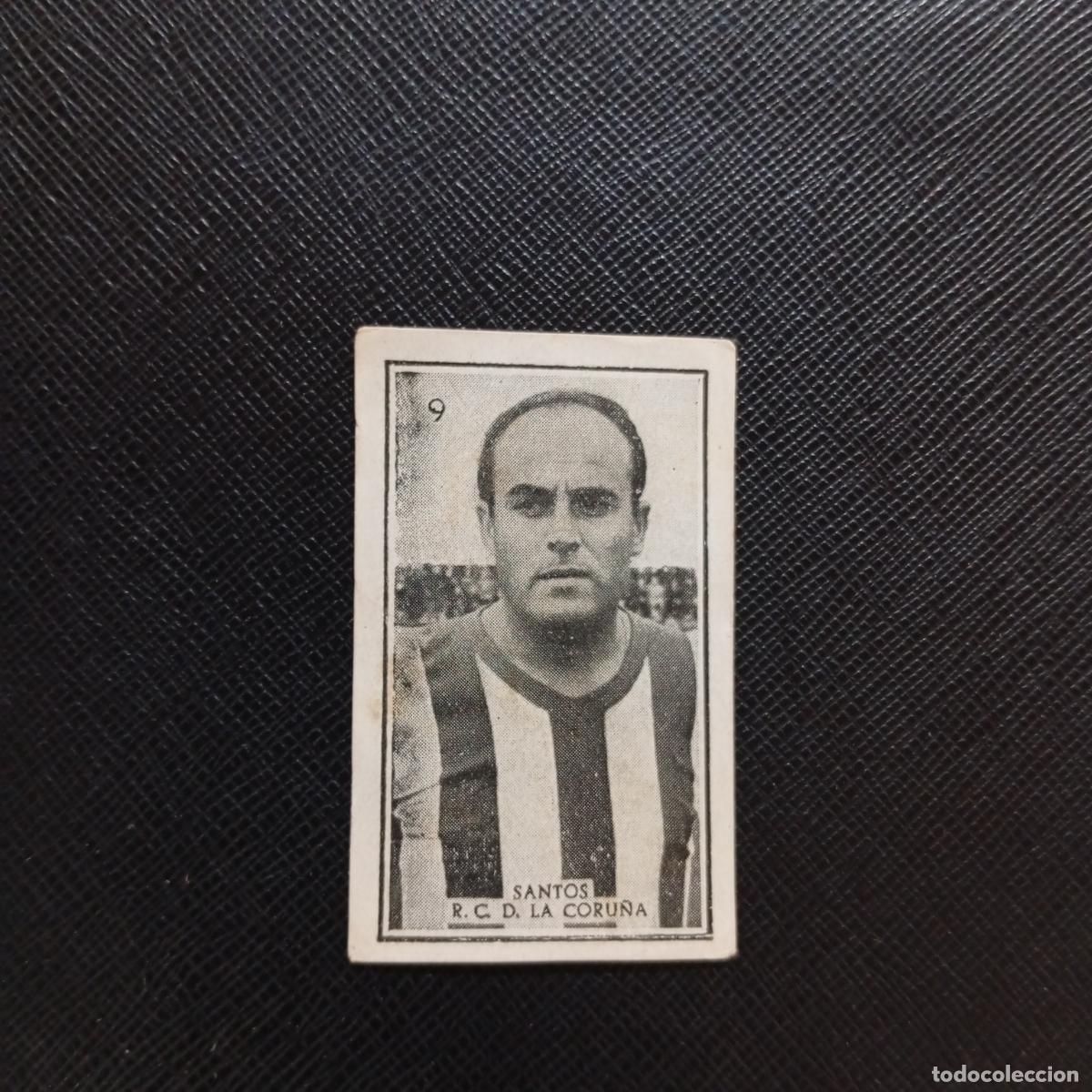 Cromos de f&uacute;tbol: 9 SANTOS DEPORTIVO CORU&Ntilde;A GRAFICAS BRASIL 1956 1957 FUTBOL LIGA 56 57 - DESPEGADO - A130 PG109