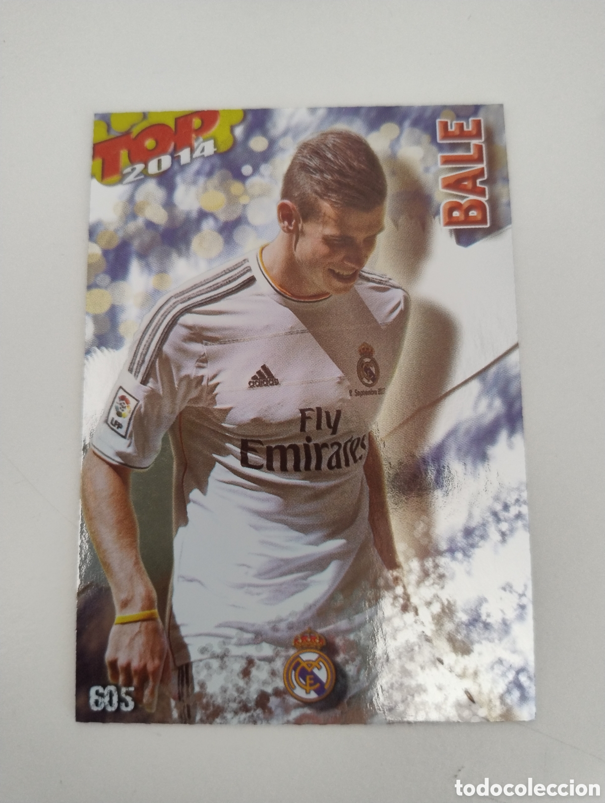 Cromos de f&uacute;tbol: 605 - Bale - Real Madrid - Mundicromo Liga 2014 Top Azul