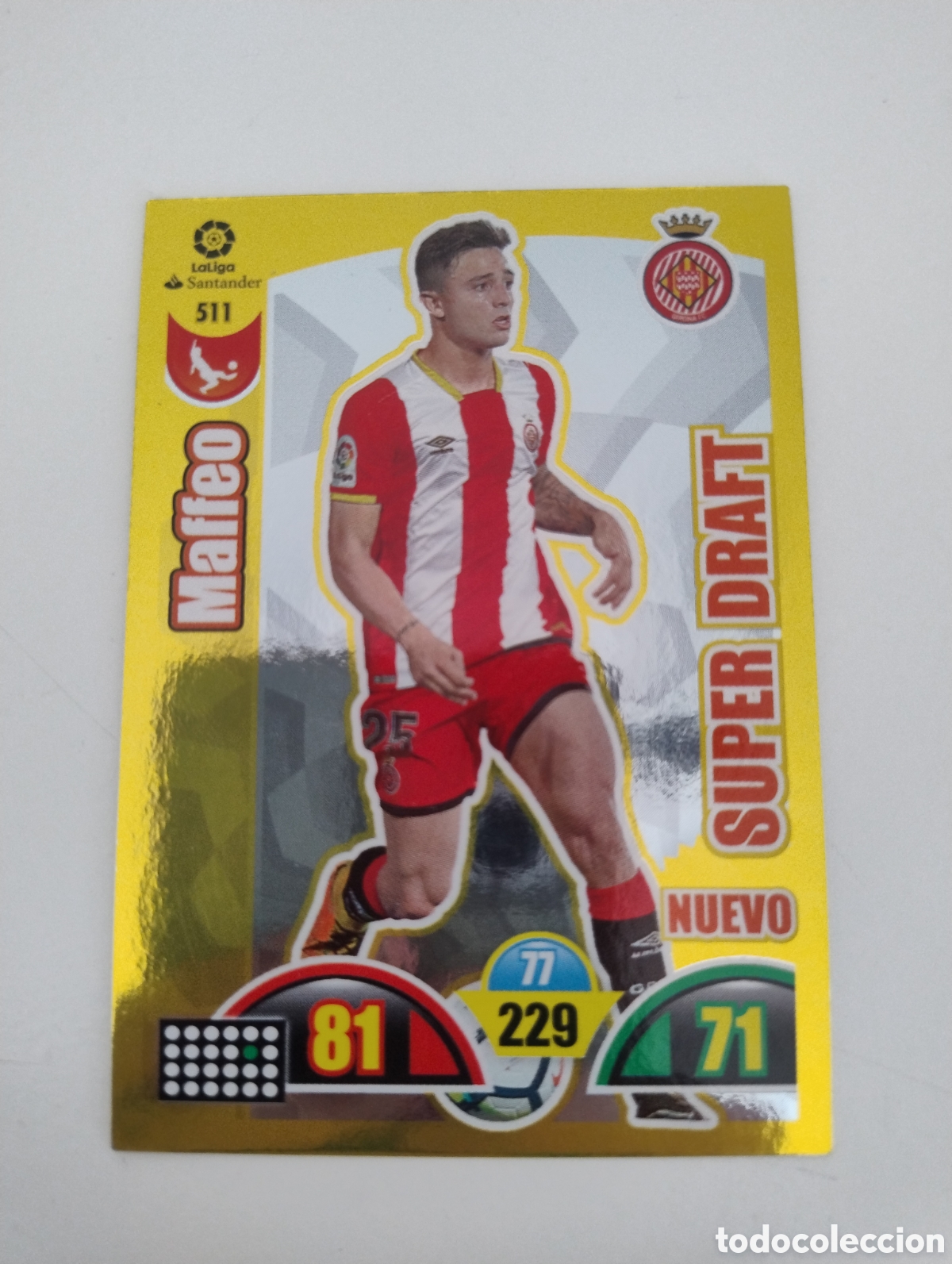 Cromos de f&uacute;tbol: 511 - Maffeo - Girona - Adrenalyn XL Liga 2017 - 2018 Nuevo Super Draft