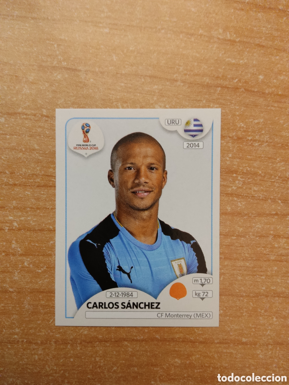 Cromos de f&uacute;tbol: 105 CARLOS SANCHEZ URUGUAY MUNDIAL 2018 RUSSIA