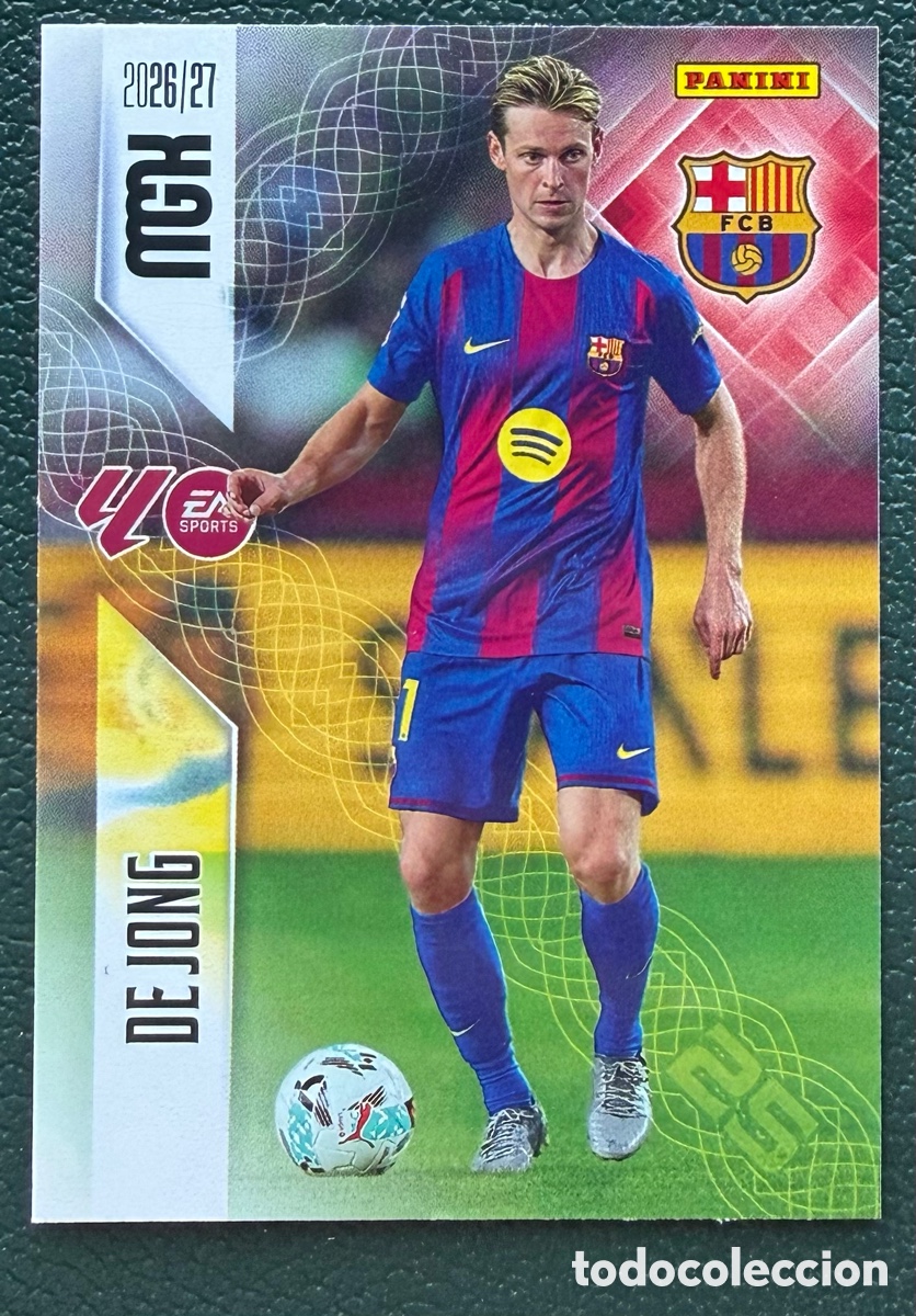 Figurine di Calcio: 82 DE JONG FC BARCELONA FICHAS ALBUM MEGACRACKS 2026 2027 MGK 26 27