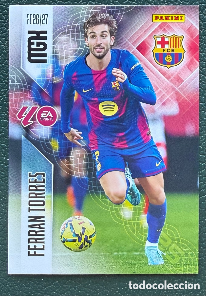 Cartes &agrave; collectionner de Football: 90 FERRAN TORRES FC BARCELONA FICHAS ALBUM MEGACRACKS 2026 2027 MGK 26 27