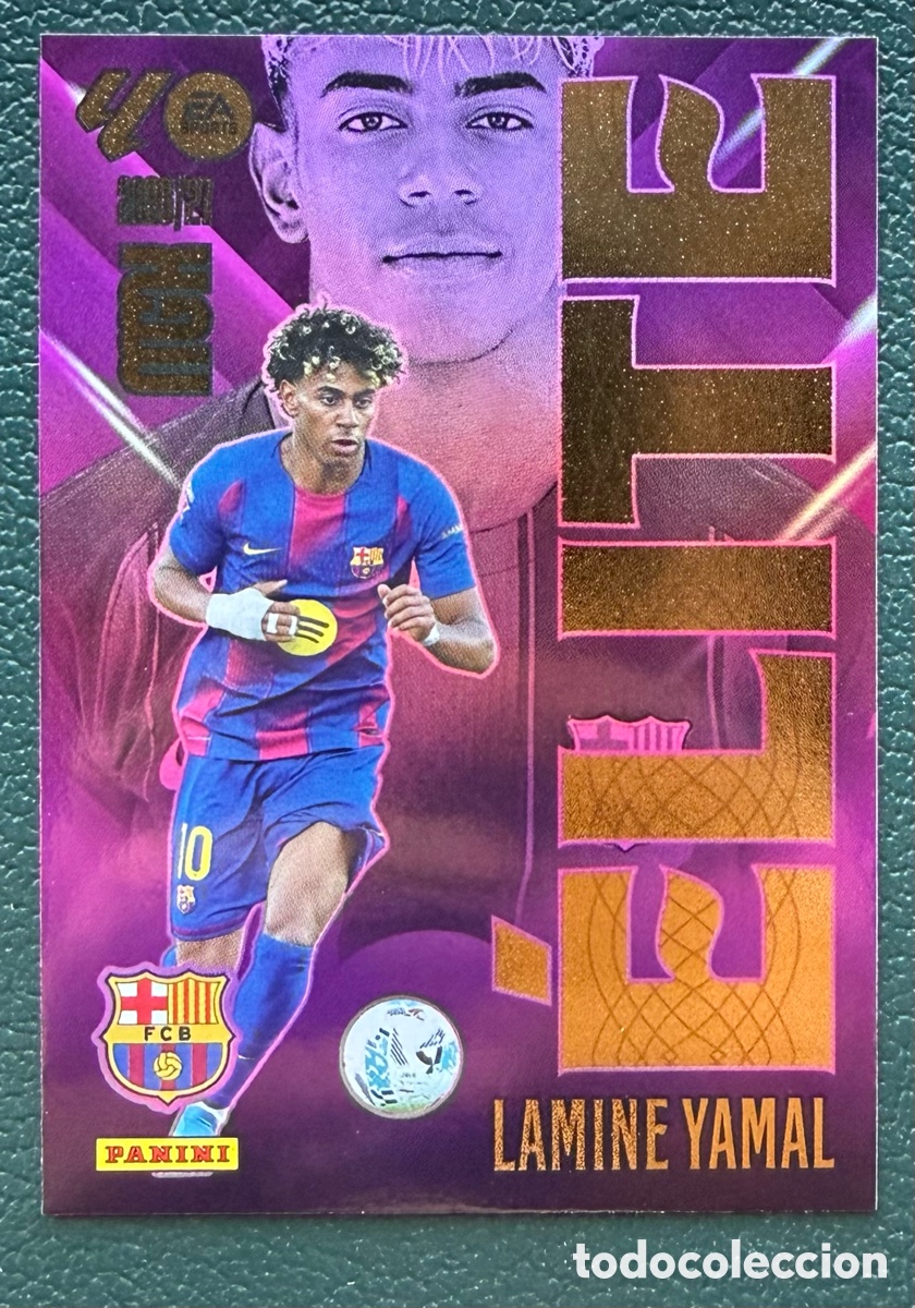 Cromos de f&uacute;tbol: 9 LAMINE YAMAL ELITE FC BARCELONA FICHAS ALBUM MEGACRACKS 2026 2027 MGK 26 27