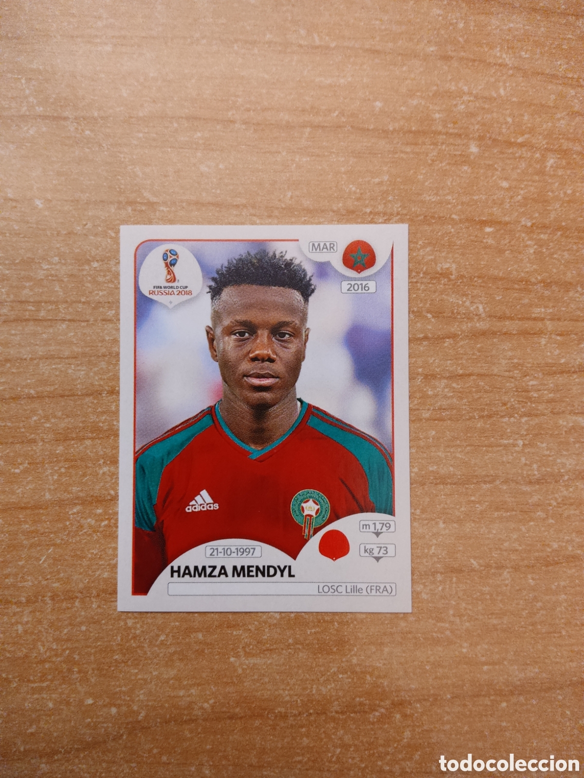 Cromos de f&uacute;tbol: 159 HAMZA MENDYL MARRUECOS MUNDIAL 2018 RUSSIA