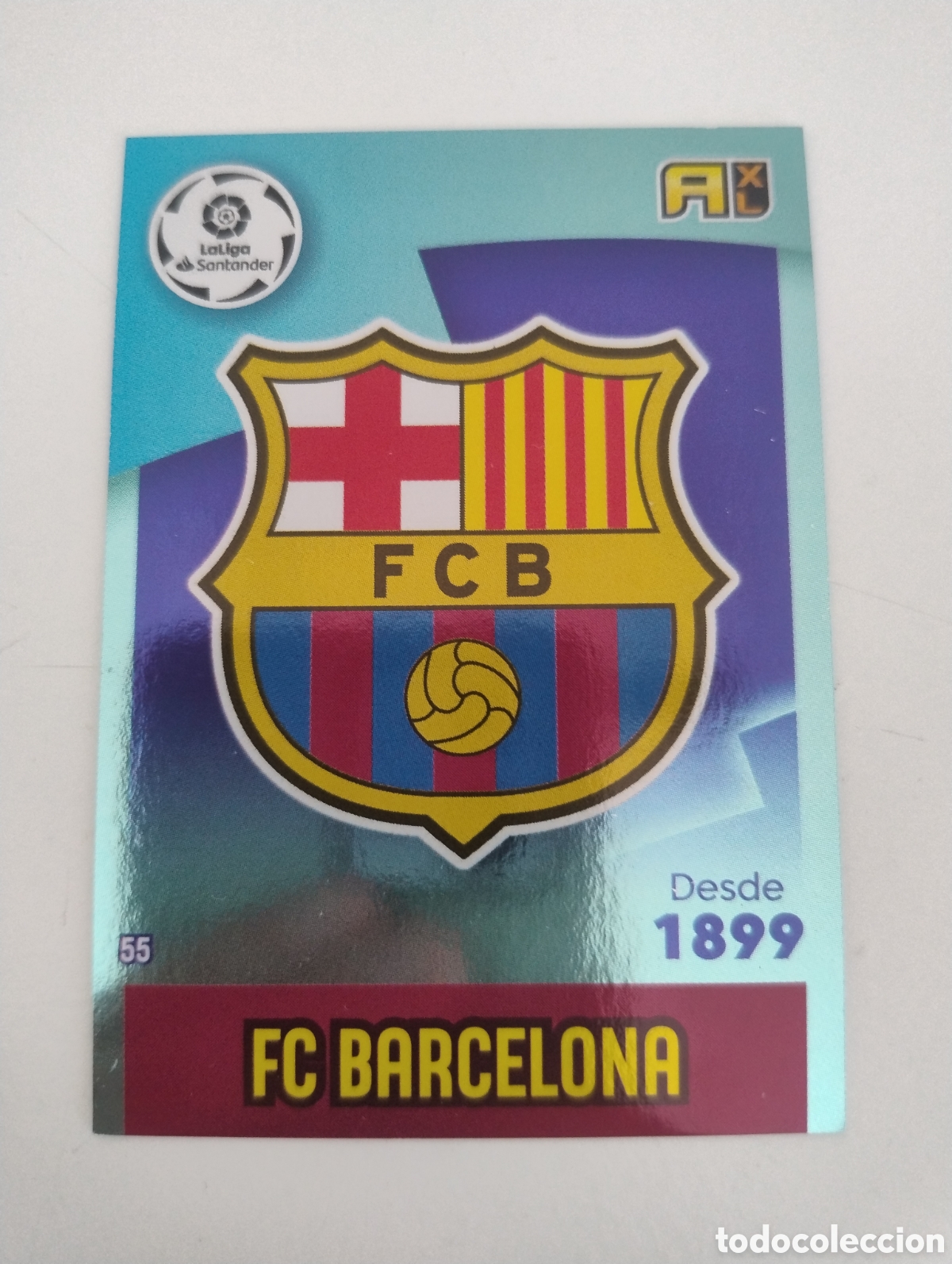 Cromos de f&uacute;tbol: 55 - Escudo - Barcelona - Adrenalyn XL Liga 2020 - 2021