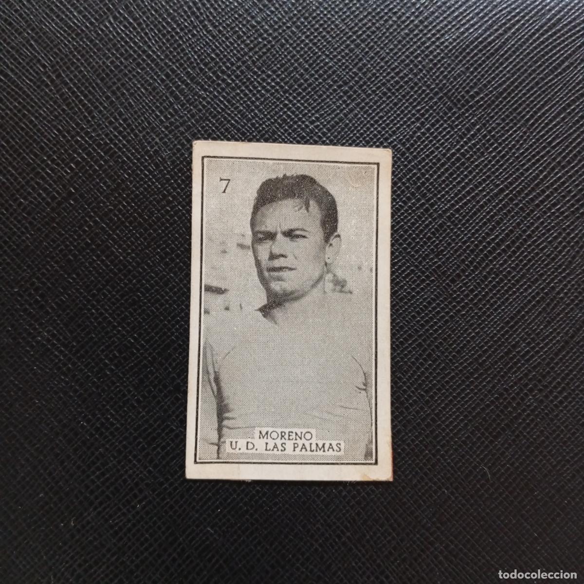 Cromos de f&uacute;tbol: 7 MORENO LAS PALMAS GRAFICAS BRASIL 1956 1957 FUTBOL LIGA 56 57 - DESPEGADO - A130 PG154
