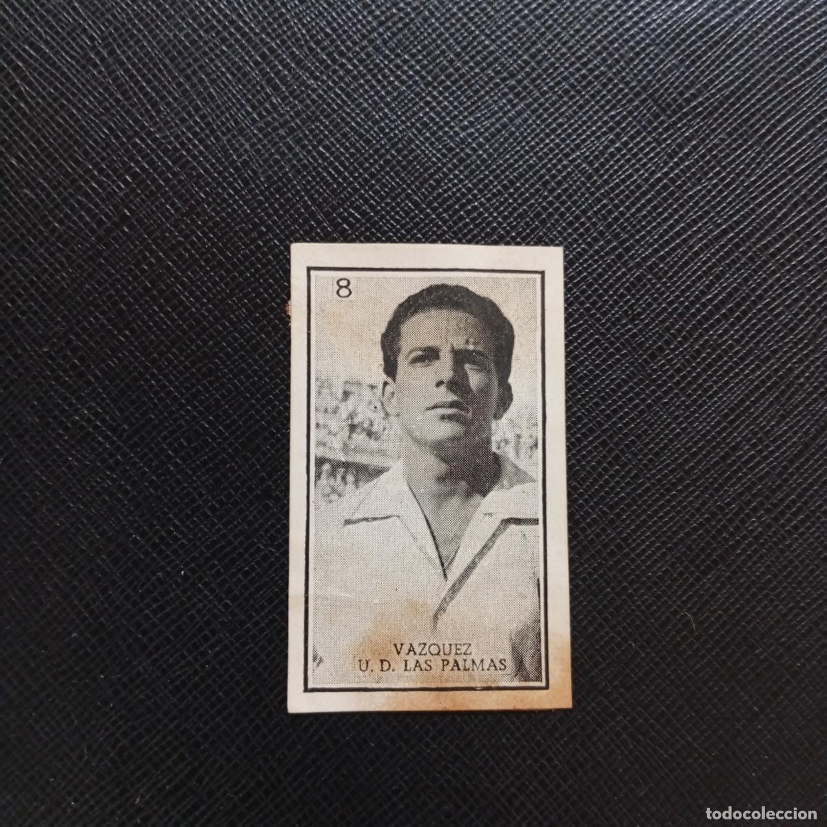 Cromos de f&uacute;tbol: 8 VAZQUEZ LAS PALMAS GRAFICAS BRASIL 1956 1957 FUTBOL LIGA 56 57 - DESPEGADO - A130 PG226