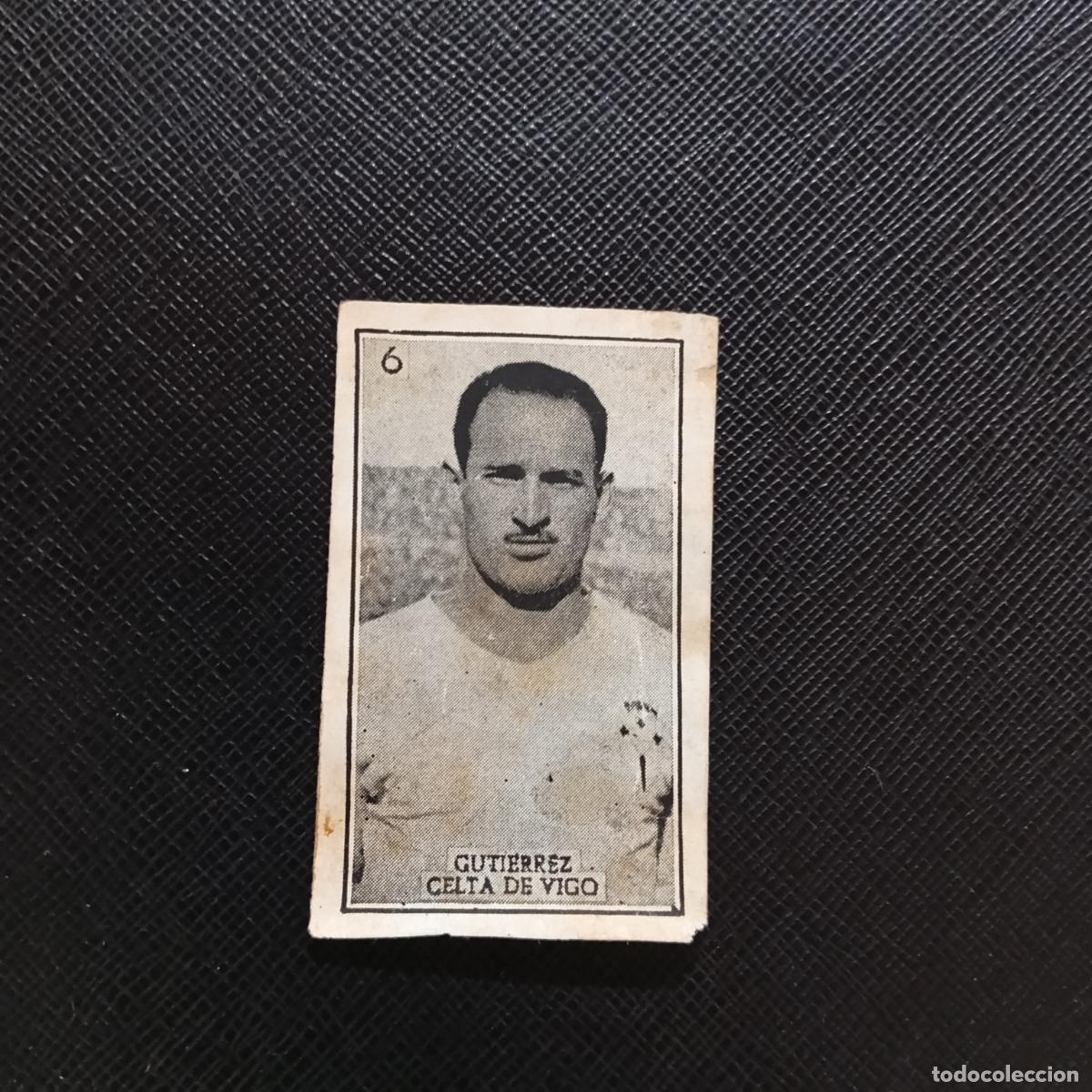 Cromos de f&uacute;tbol: 6 GUTIERREZ CELTA GRAFICAS BRASIL 1956 1957 FUTBOL LIGA 56 57 - DESPEGADO - A130 PG316