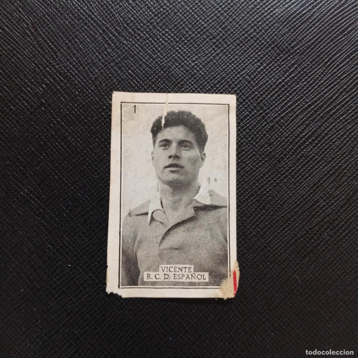 Cromos de f&uacute;tbol: 1 VICENTE ESPA&Ntilde;OL GRAFICAS BRASIL 1956 1957 FUTBOL LIGA 56 57 - DESPEGADO - A130 PG343