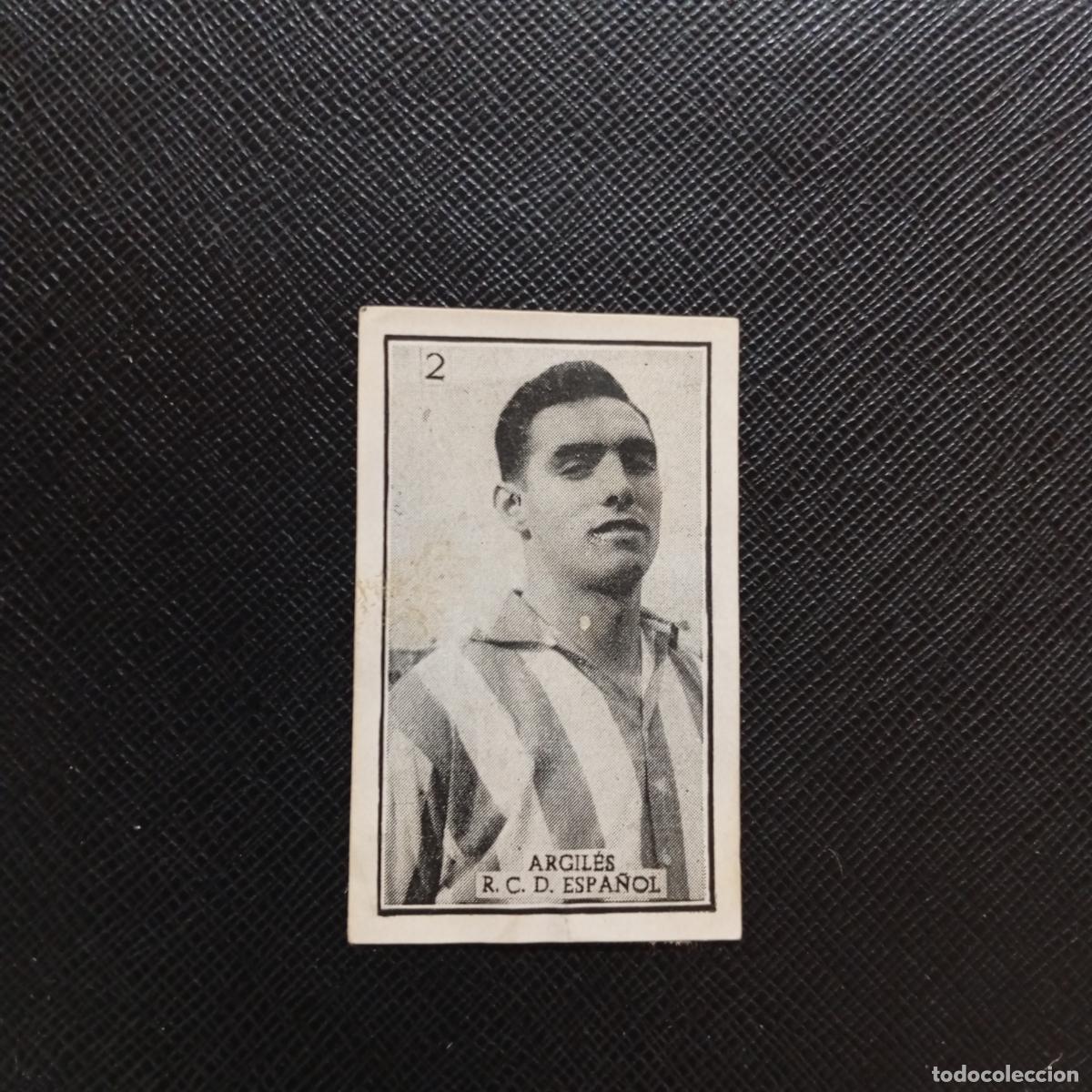 Cromos de f&uacute;tbol: 2 ARGILES ESPA&Ntilde;OL GRAFICAS BRASIL 1956 1957 FUTBOL LIGA 56 57 - DESPEGADO - A130 PG352