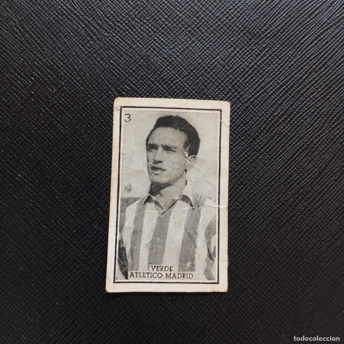Cromos de f&uacute;tbol: 3 VERDE AT MADRID GRAFICAS BRASIL 1956 1957 FUTBOL LIGA 56 57 - DESPEGADO - A130 PG406
