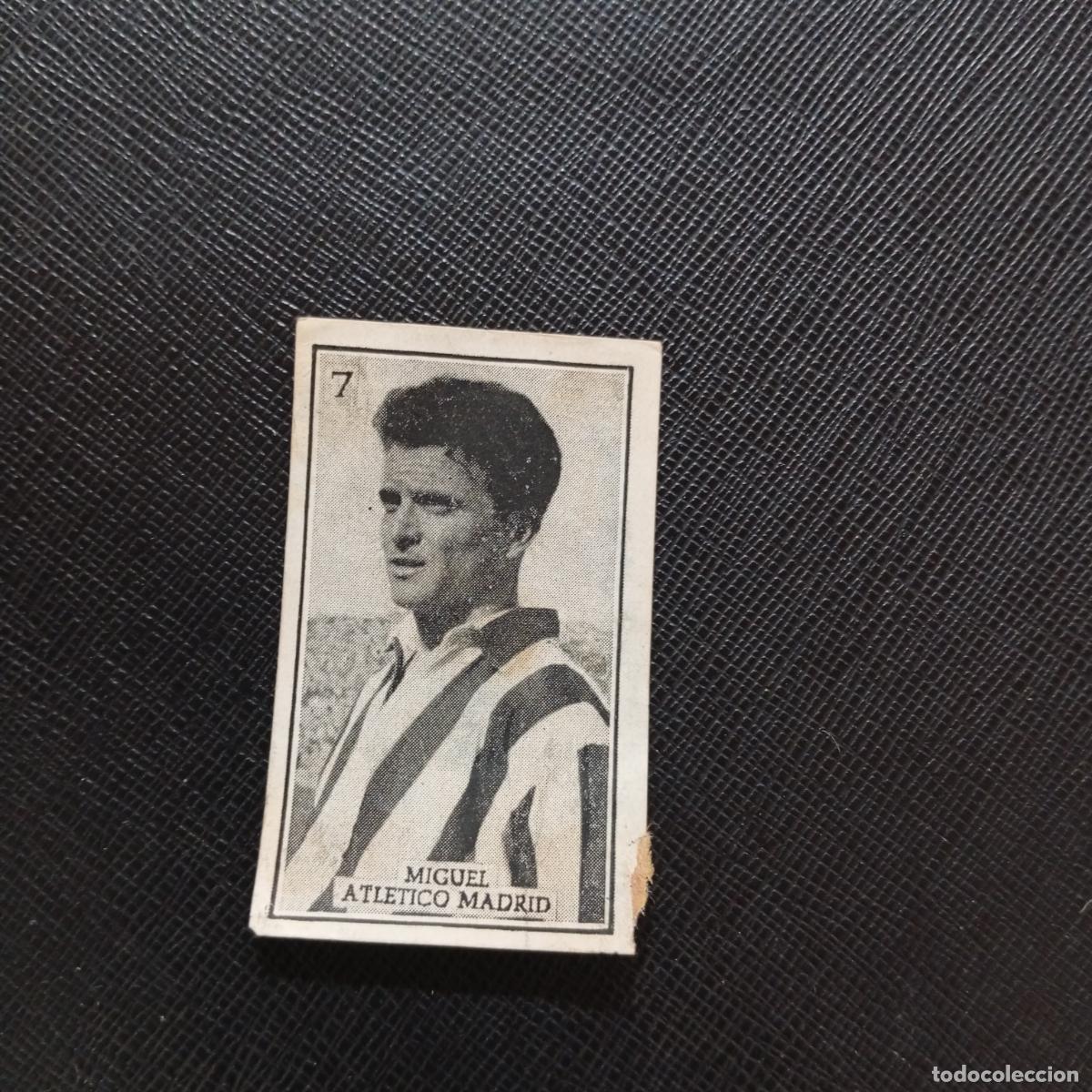 Cromos de f&uacute;tbol: 7 MIGUEL AT MADRID GRAFICAS BRASIL 1956 1957 FUTBOL LIGA 56 57 - DESPEGADO - A130 PG406
