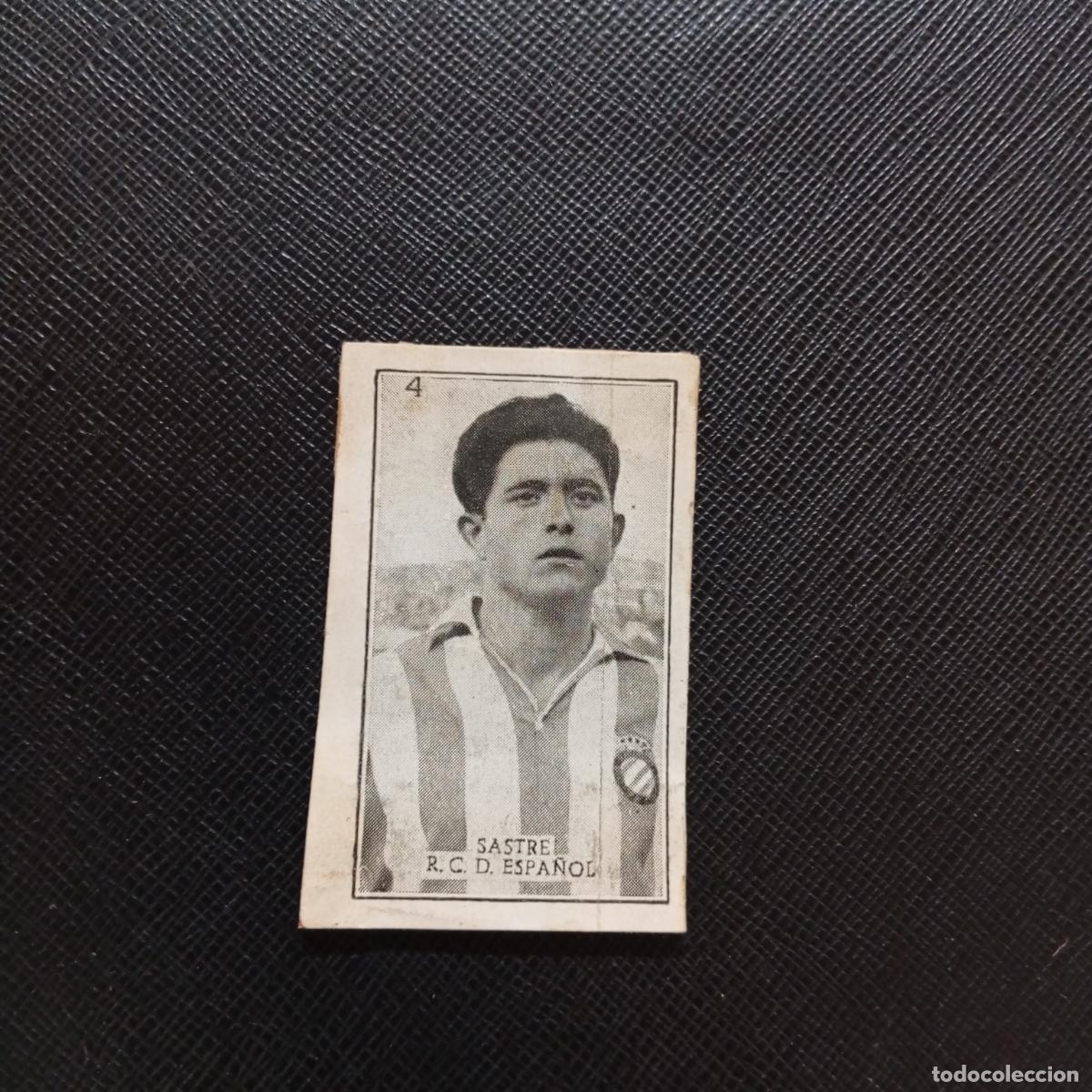 Cromos de f&uacute;tbol: 4 SASTRE ESPA&Ntilde;OL GRAFICAS BRASIL 1956 1957 FUTBOL LIGA 56 57 - DESPEGADO - A131 PG28