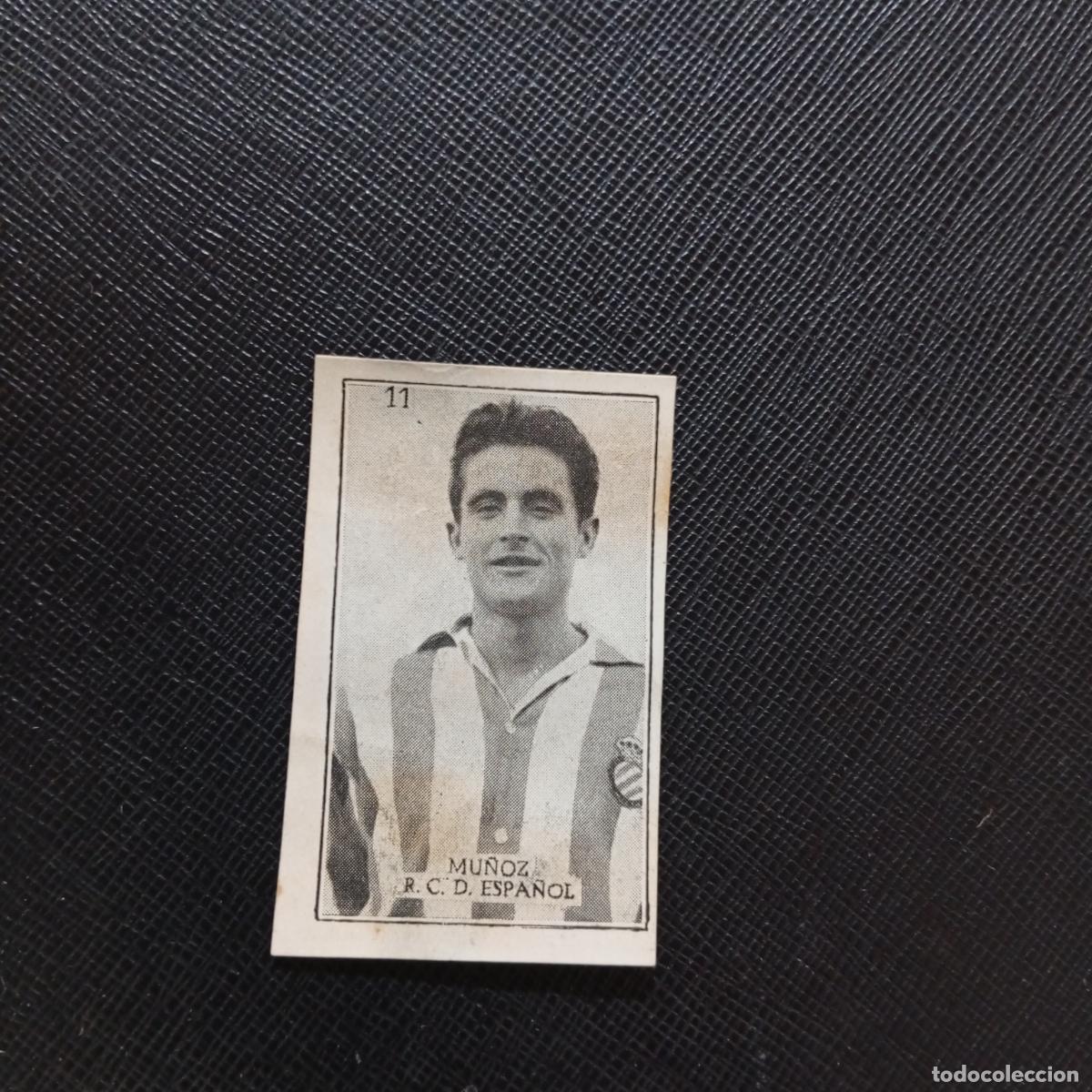 Cromos de f&uacute;tbol: 11 MU&Ntilde;OZ ESPA&Ntilde;OL GRAFICAS BRASIL 1956 1957 FUTBOL LIGA 56 57 - DESPEGADO - A131 PG37