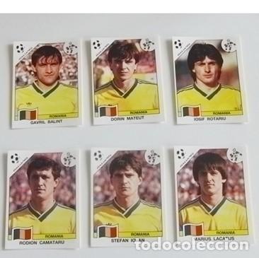 Cromos de f&uacute;tbol: LOTE DE CROMOS ITALIA 90 PANINI RUMAN&Iacute;A 157 161 165 168 169 170 MUNDIAL F&Uacute;TBOL 1990 MATEUT BALINT