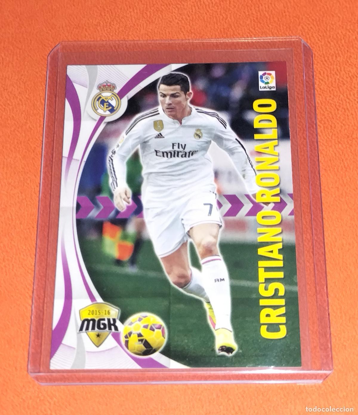 Cromos de f&uacute;tbol: 345 CRISTIANO RONALDO REAL MADRID CARD MGK MEGACRACKS LIGA FUTBOL 2015 2016 15 16