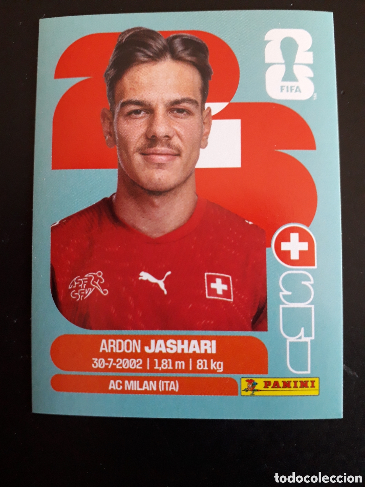 Cromos de f&uacute;tbol: JASHARI SUIZA SUI 14 MUNDIAL F&Uacute;TBOL 2026 FIFA WORLD CUP PANINI SIN PEGAR PEDIDO M&Iacute;NIMO 3&euro;