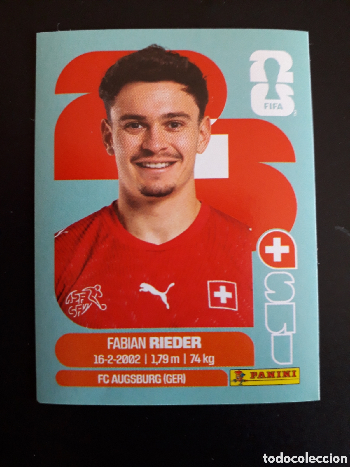 Cromos de f&uacute;tbol: RIEDER SUIZA SUI 12 MUNDIAL F&Uacute;TBOL 2026 FIFA WORLD CUP PANINI SIN PEGAR PEDIDO M&Iacute;NIMO 3&euro;