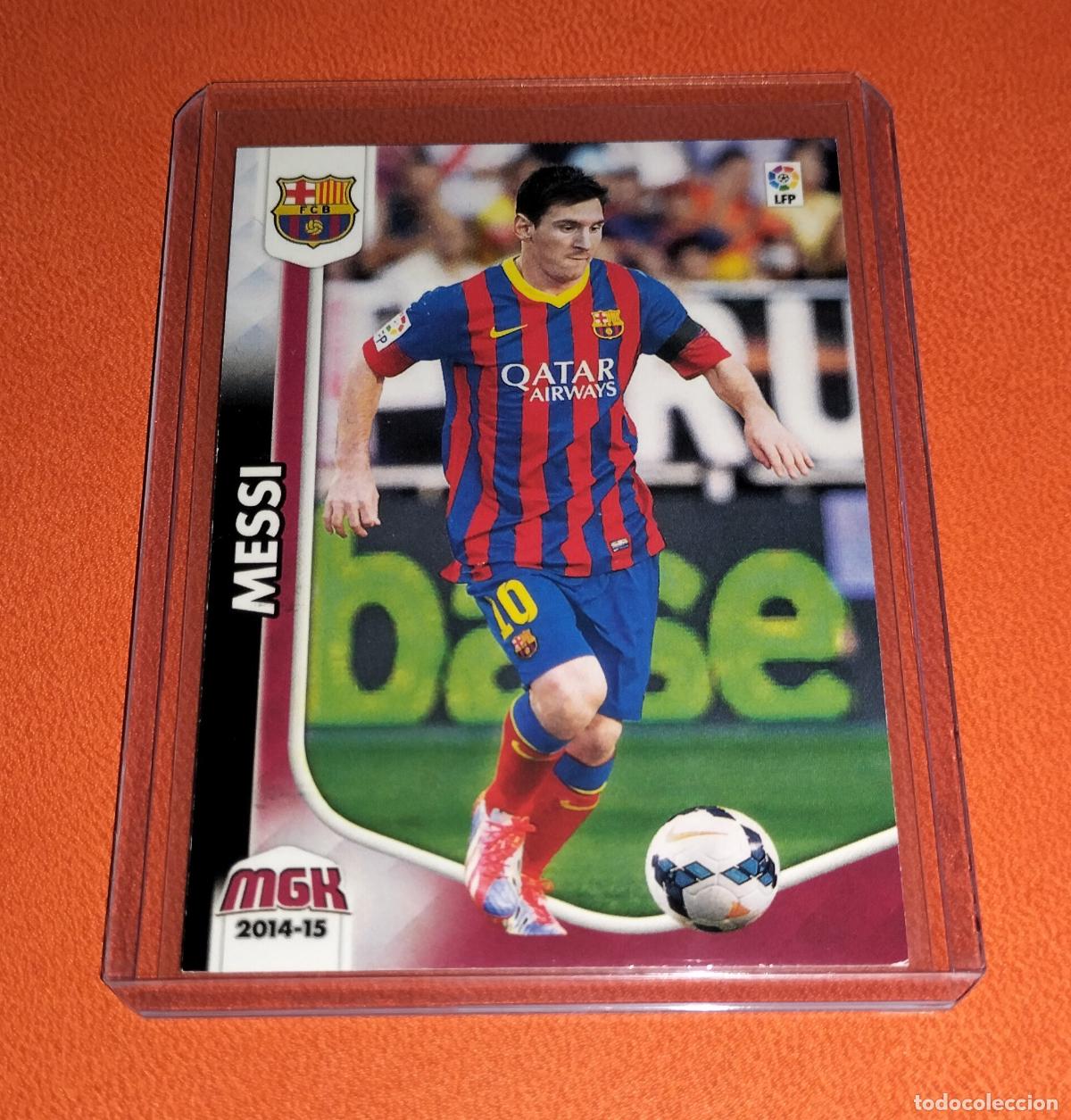 Cromos de f&uacute;tbol: 70 LIONEL MESSI CARD FC BARCELONA MGK MEGACRACKS LIGA FUTBOL BBVA 2014 2015 14 15 PANINI