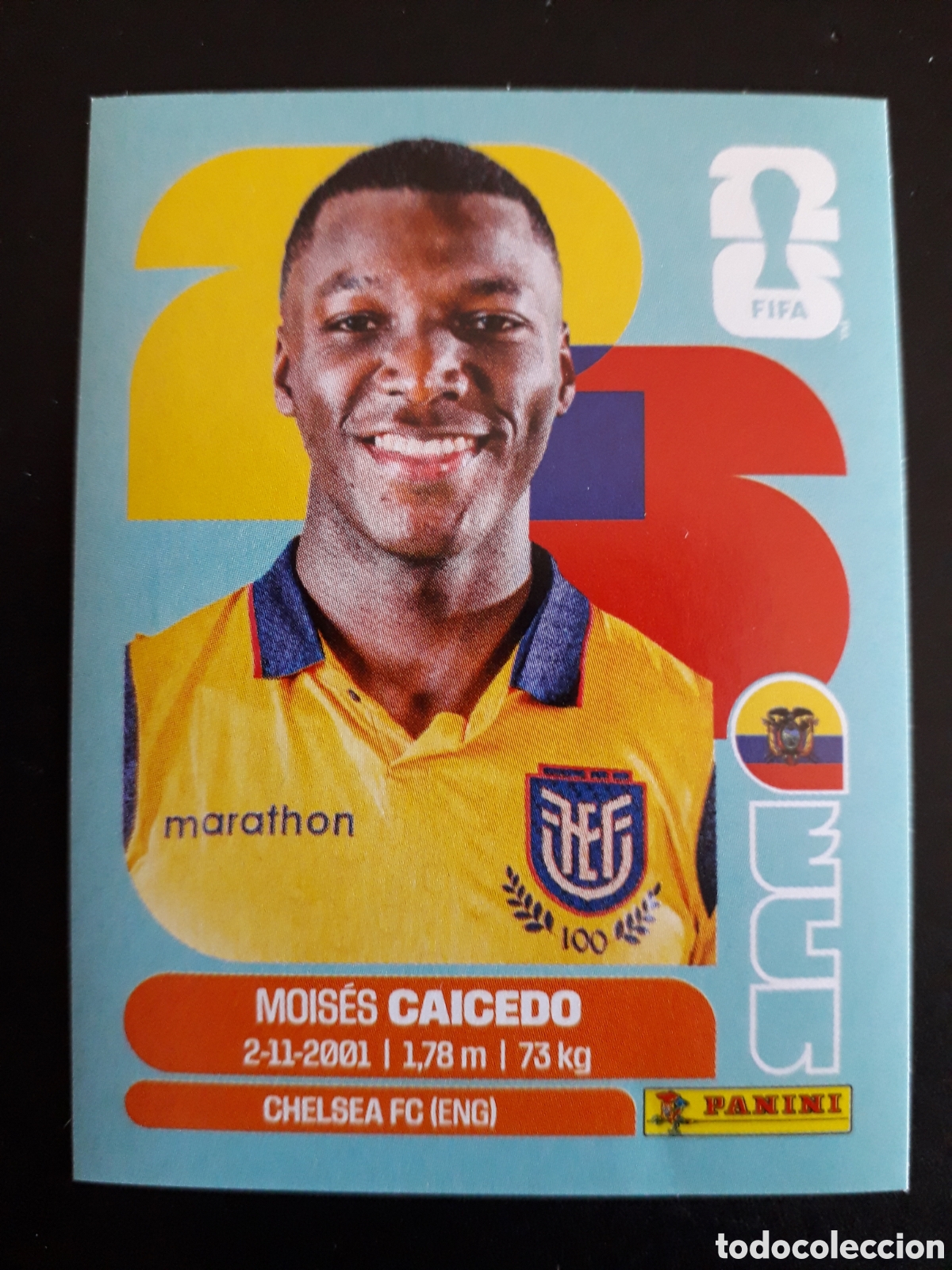 Cromos de f&uacute;tbol: CAICEDO ECUADOR ECU 9 MUNDIAL F&Uacute;TBOL 2026 FIFA WORLD CUP PANINI SIN PEGAR PEDIDO M&Iacute;NIMO 3&euro;