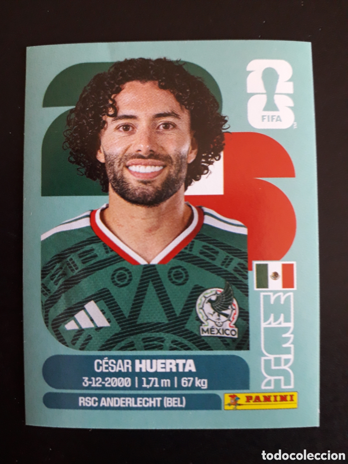 Cromos de f&uacute;tbol: HUERTA M&Eacute;XICO MEX 20 MUNDIAL F&Uacute;TBOL 2026 FIFA WORLD CUP PANINI SIN PEGAR PEDIDO M&Iacute;NIMO 3&euro;