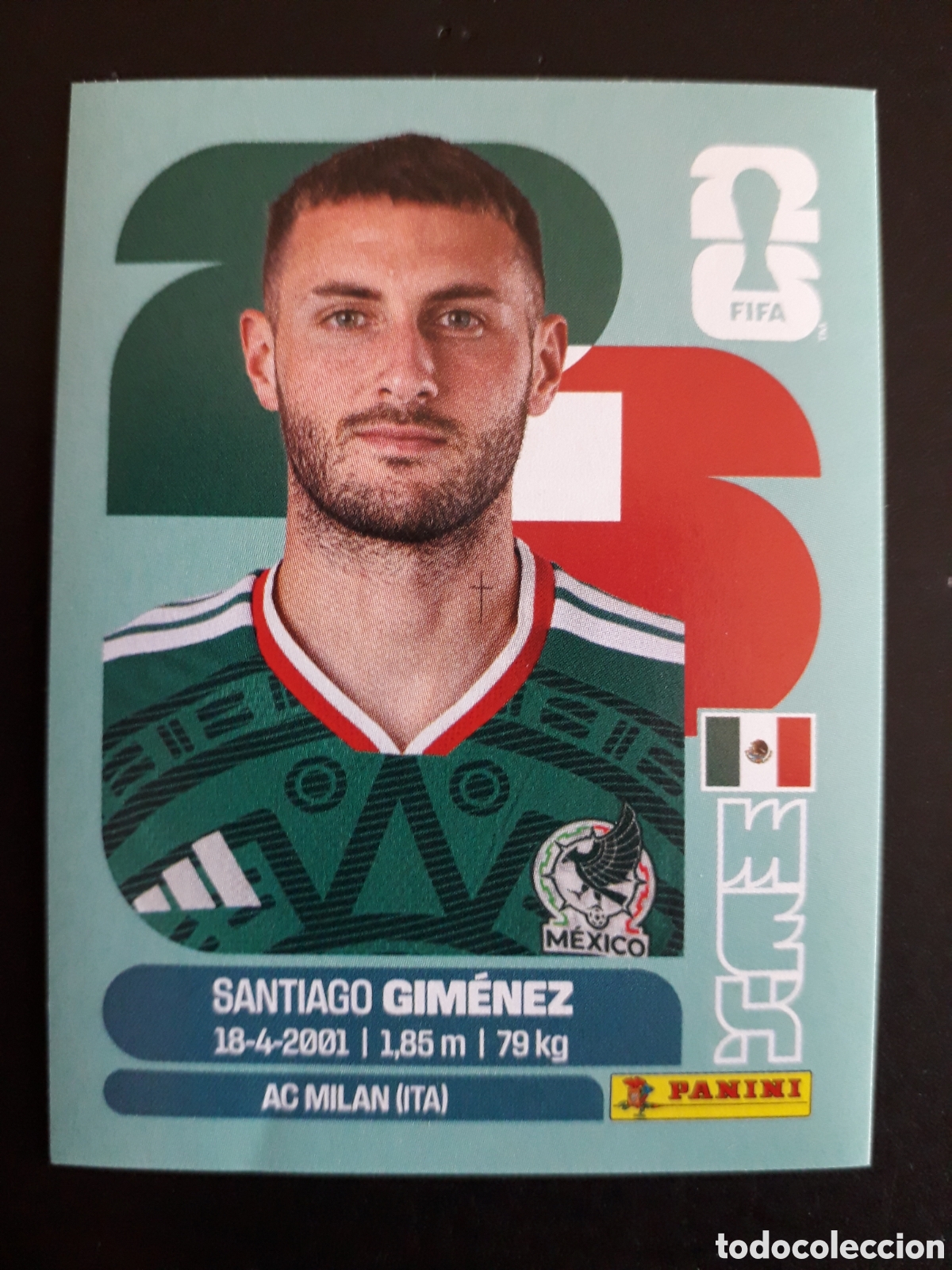 Cromos de f&uacute;tbol: GIM&Eacute;NEZ M&Eacute;XICO MEX 16 MUNDIAL F&Uacute;TBOL 2026 FIFA WORLD CUP PANINI SIN PEGAR PEDIDO M&Iacute;NIMO 3&euro;