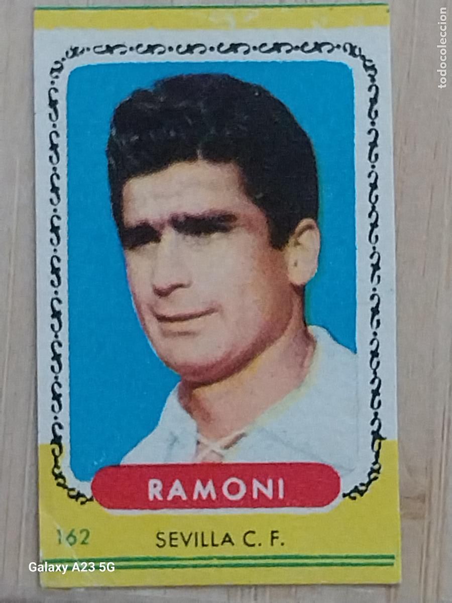 Cromos de f&uacute;tbol: RAMONI SEVILLA 162 CAMPEONES 1955 1956. BRUGUERA CROMO NUNCA PEGADO *