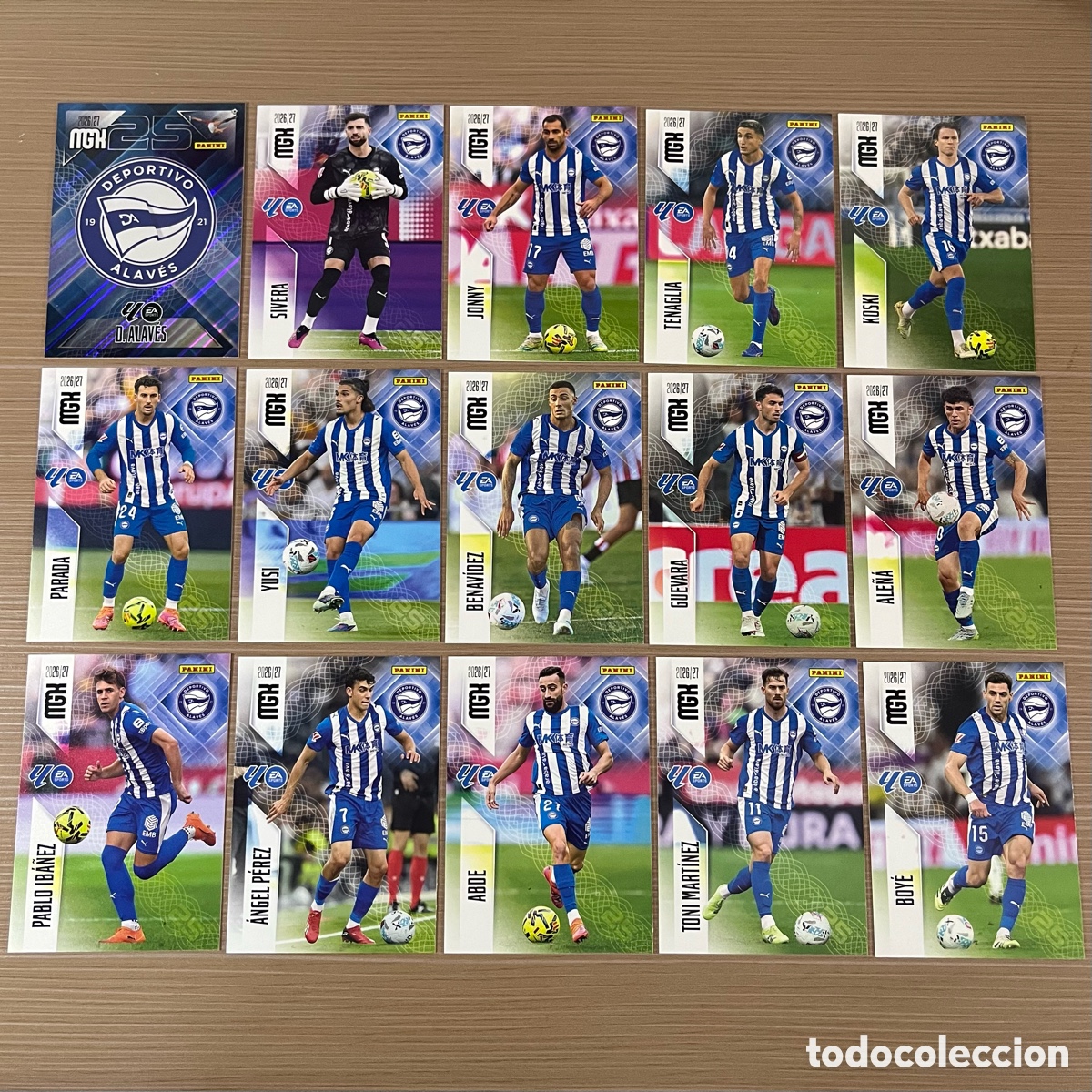 Cromos de f&uacute;tbol: Lote 15 cartas Deportivo Alav&eacute;s Megacracks 2026-27
