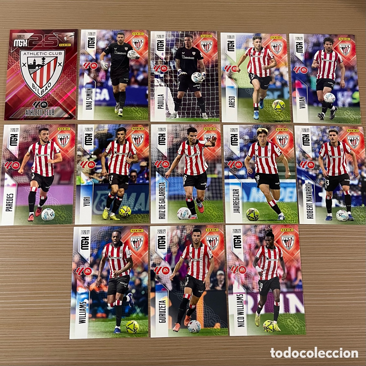 Cromos de f&uacute;tbol: Lote 13 cartas Athletic Club Megacracks 2026-27