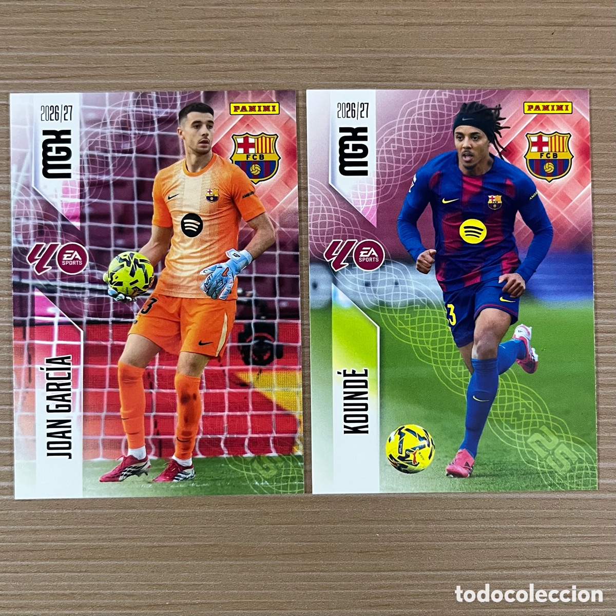 Cromos de f&uacute;tbol: Lote 2 cartas FC Barcelona Megacracks 2026-27